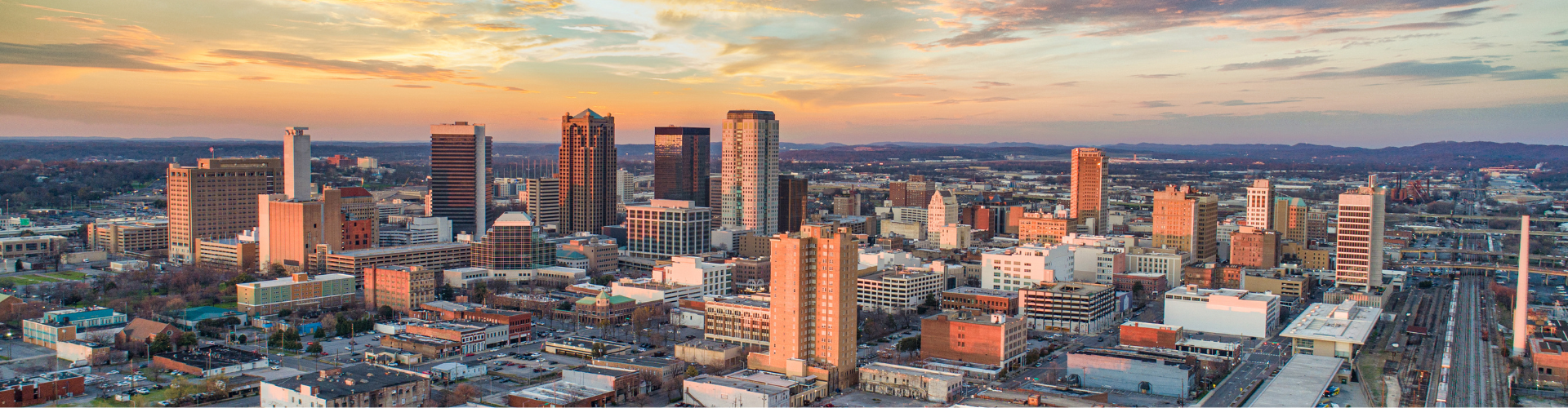 A city with many buildings.