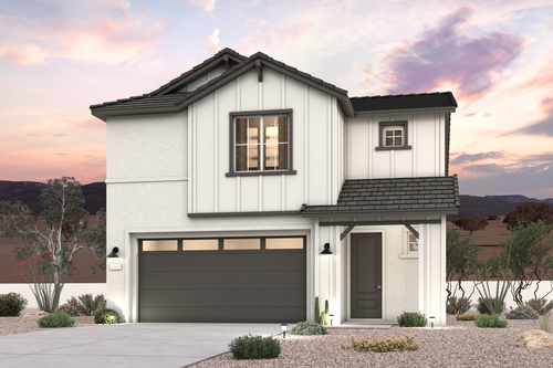 A house with a garage.