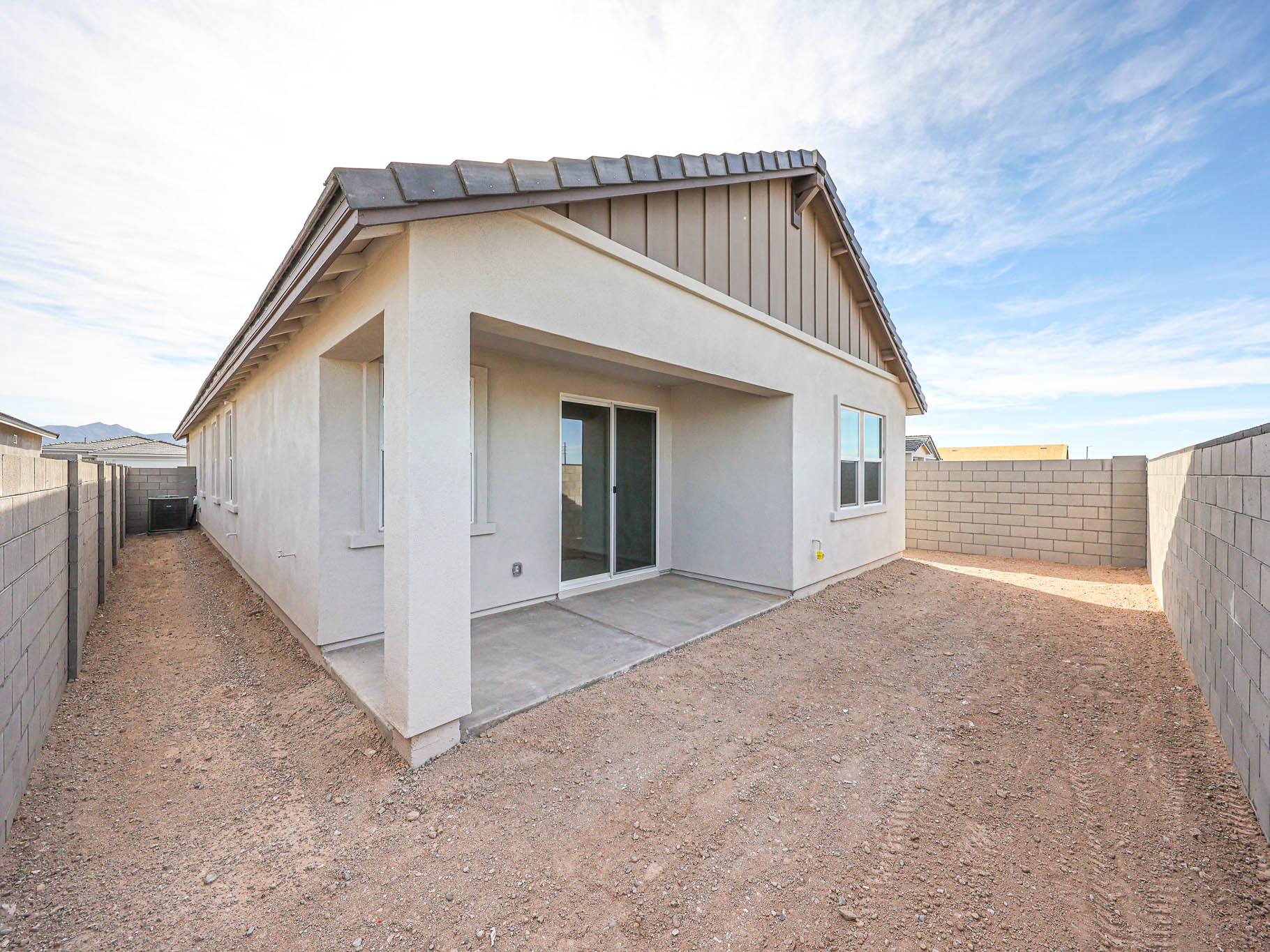 A house with a garage.