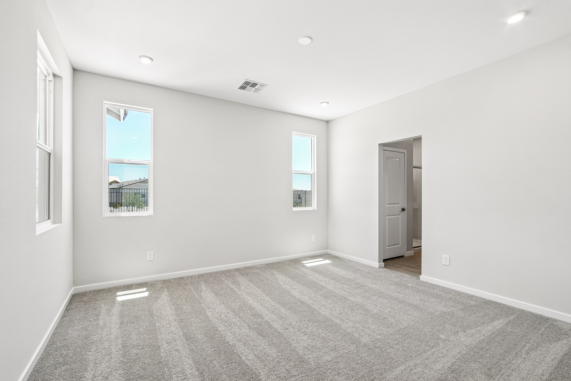 A room with white walls.