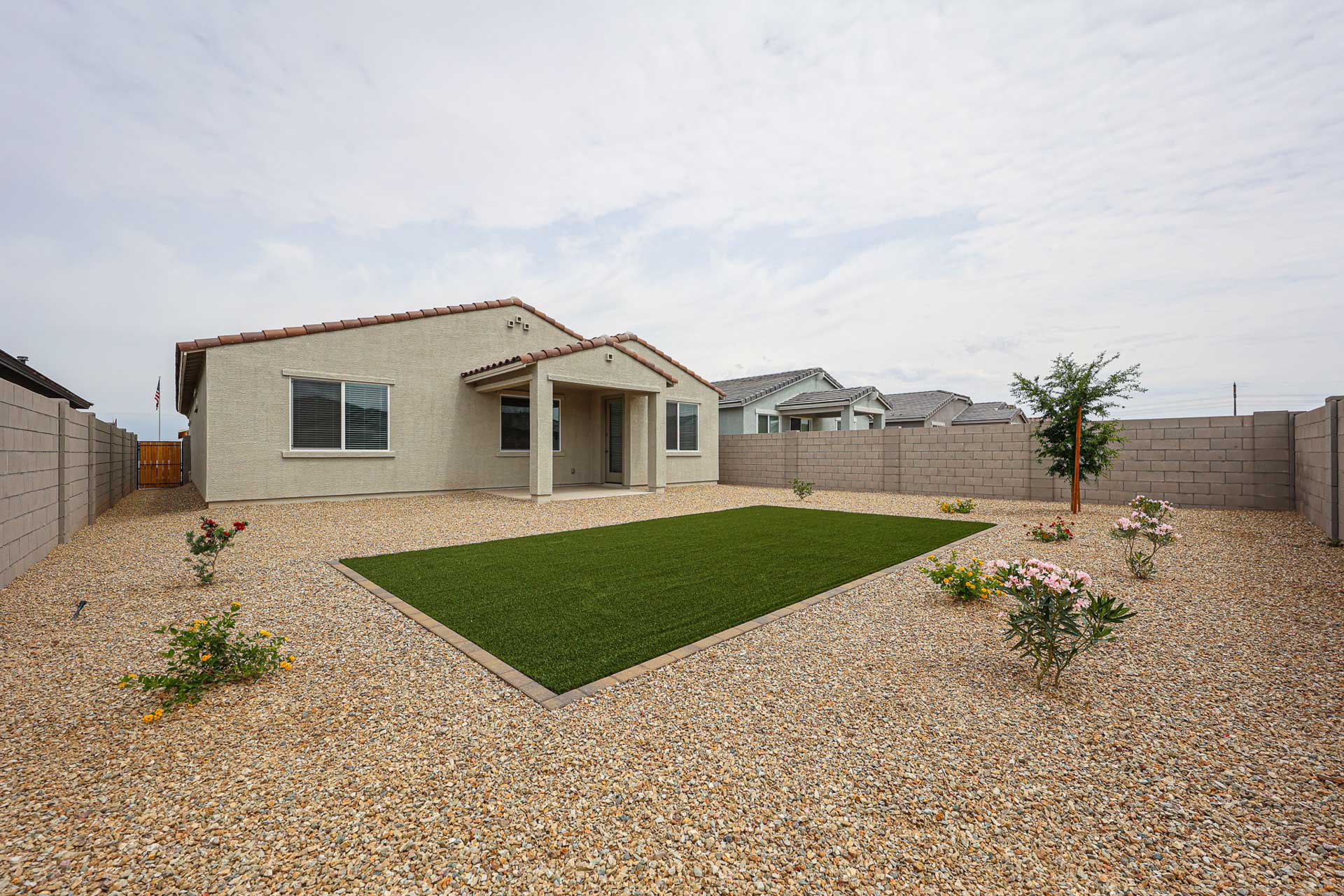 A house with a large yard.
