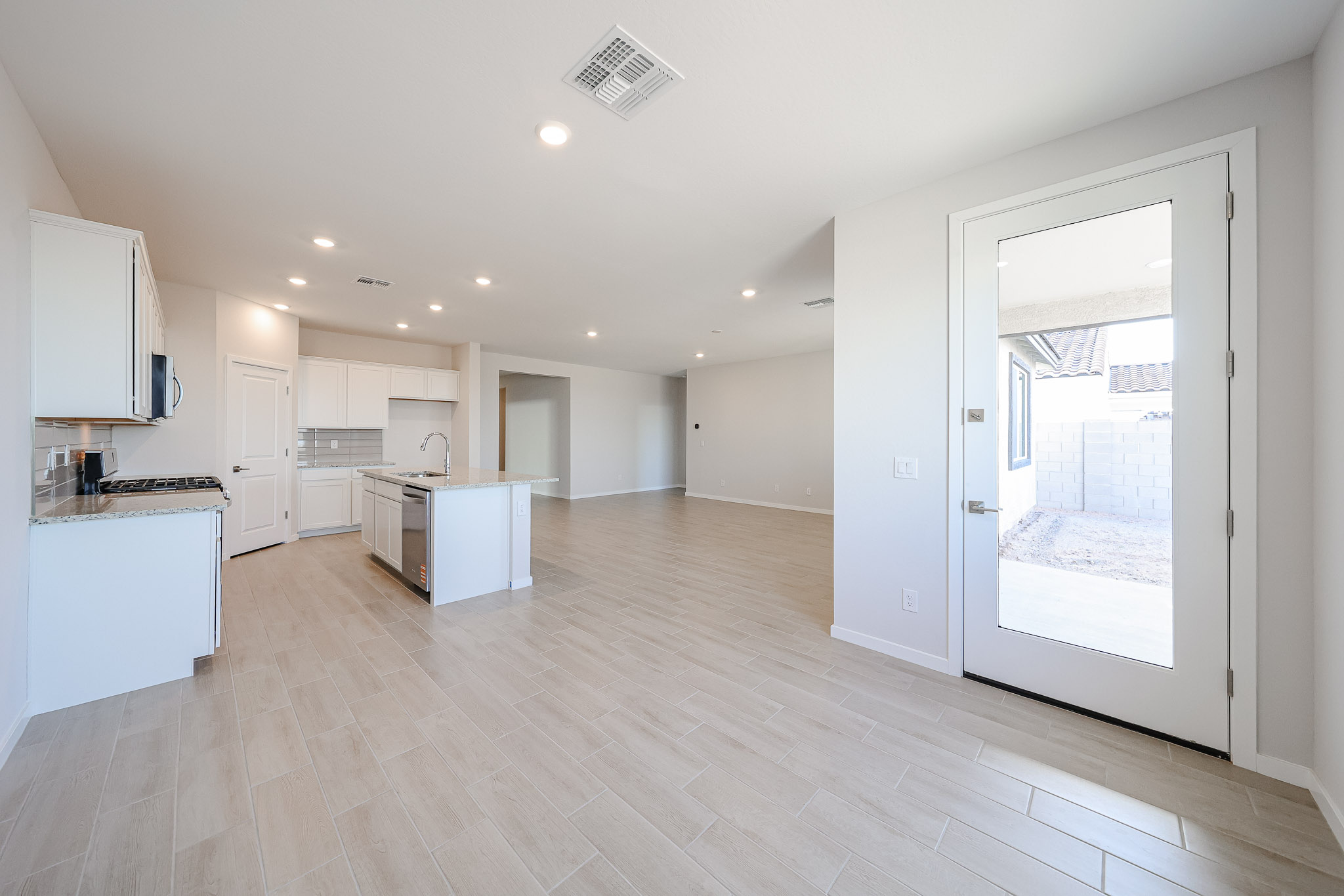A large empty kitchen.
