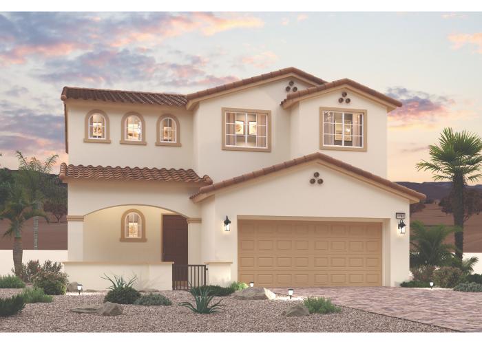 A house with a garage.