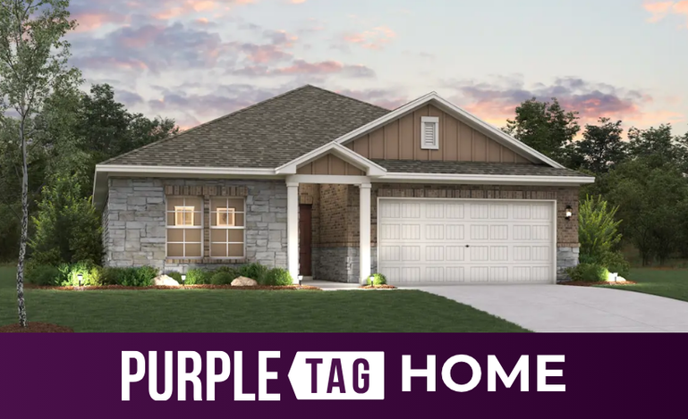 A house with a garage.