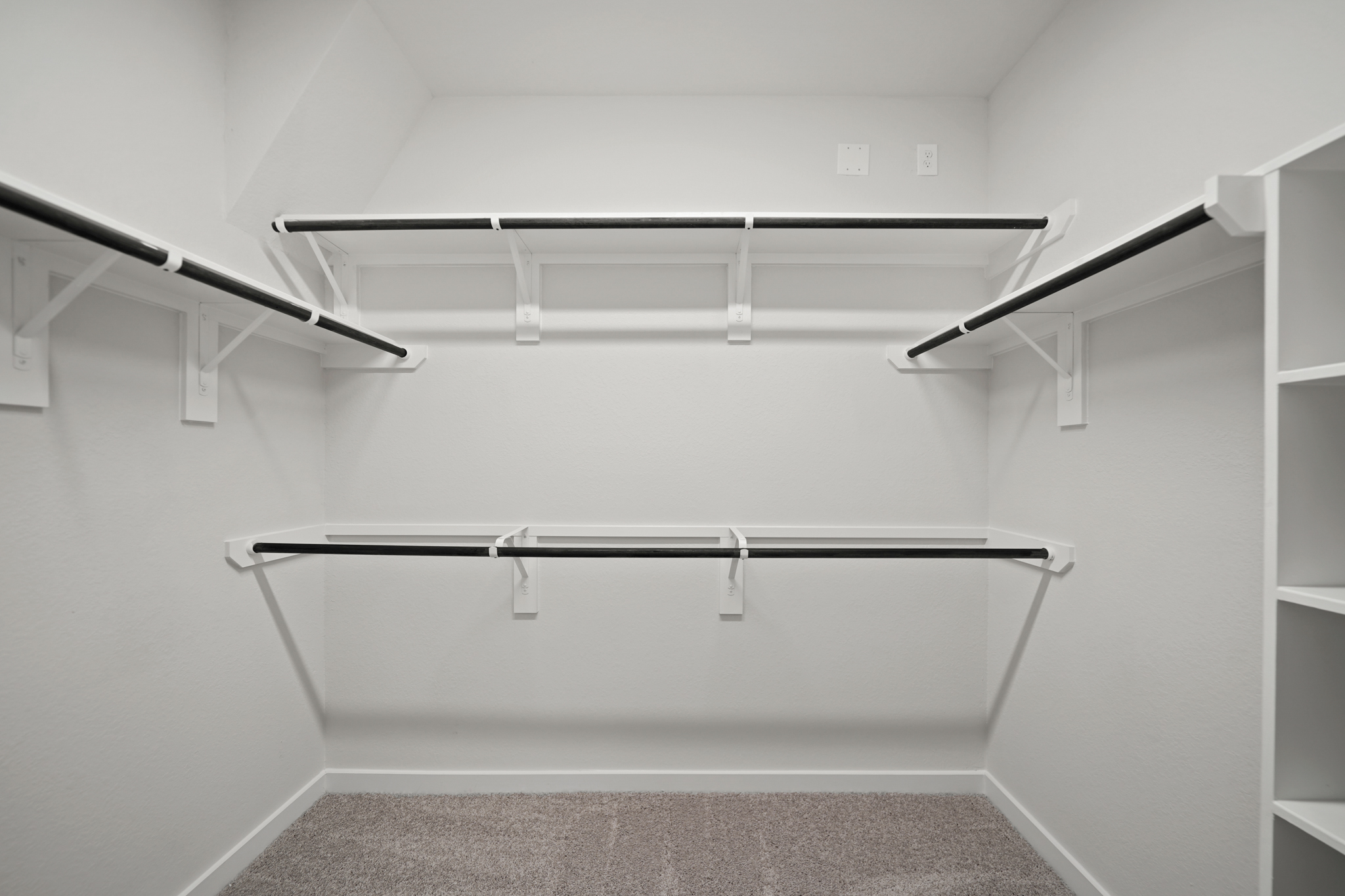 A staircase in a room.