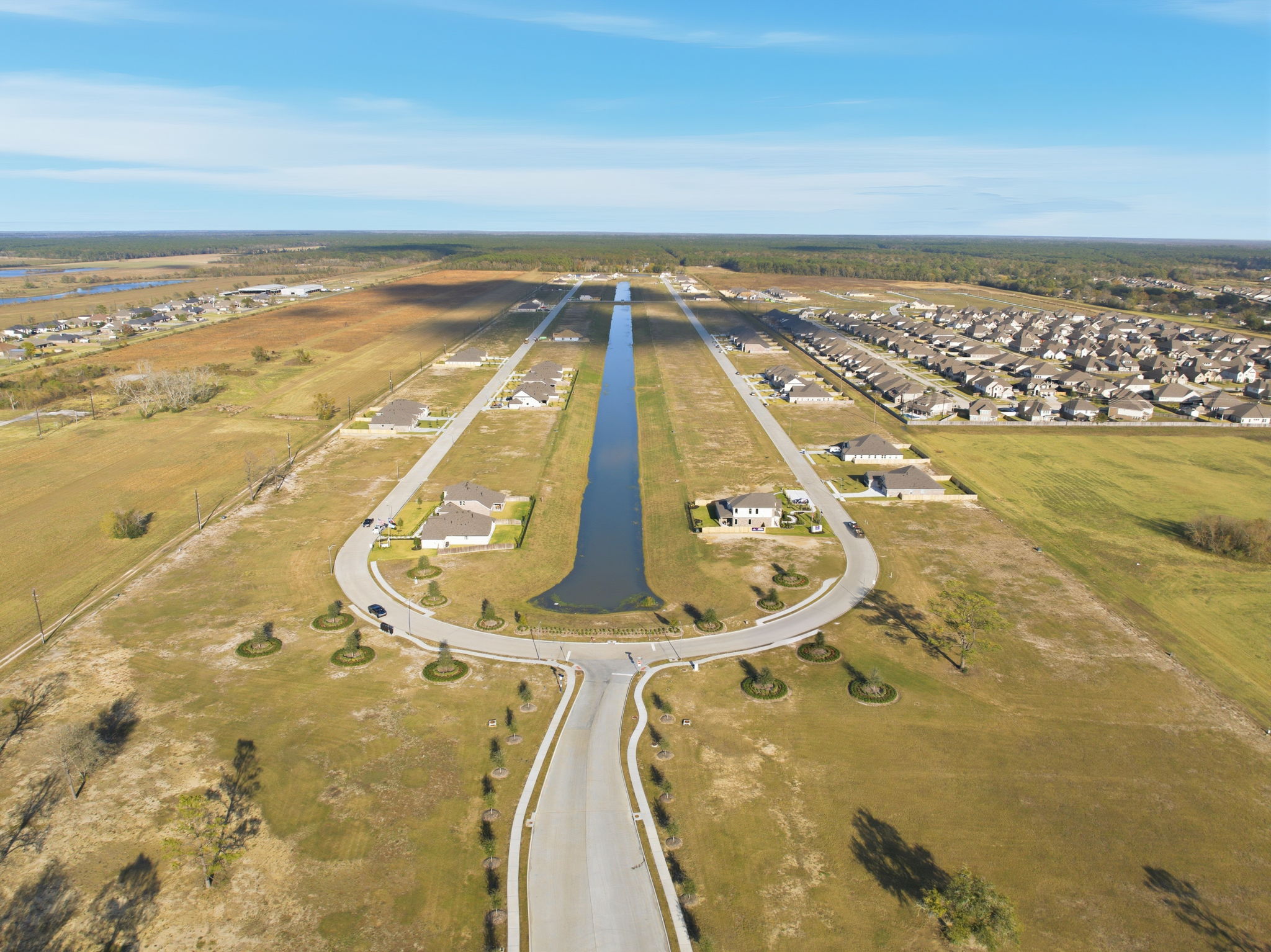 A road with a blue sky.