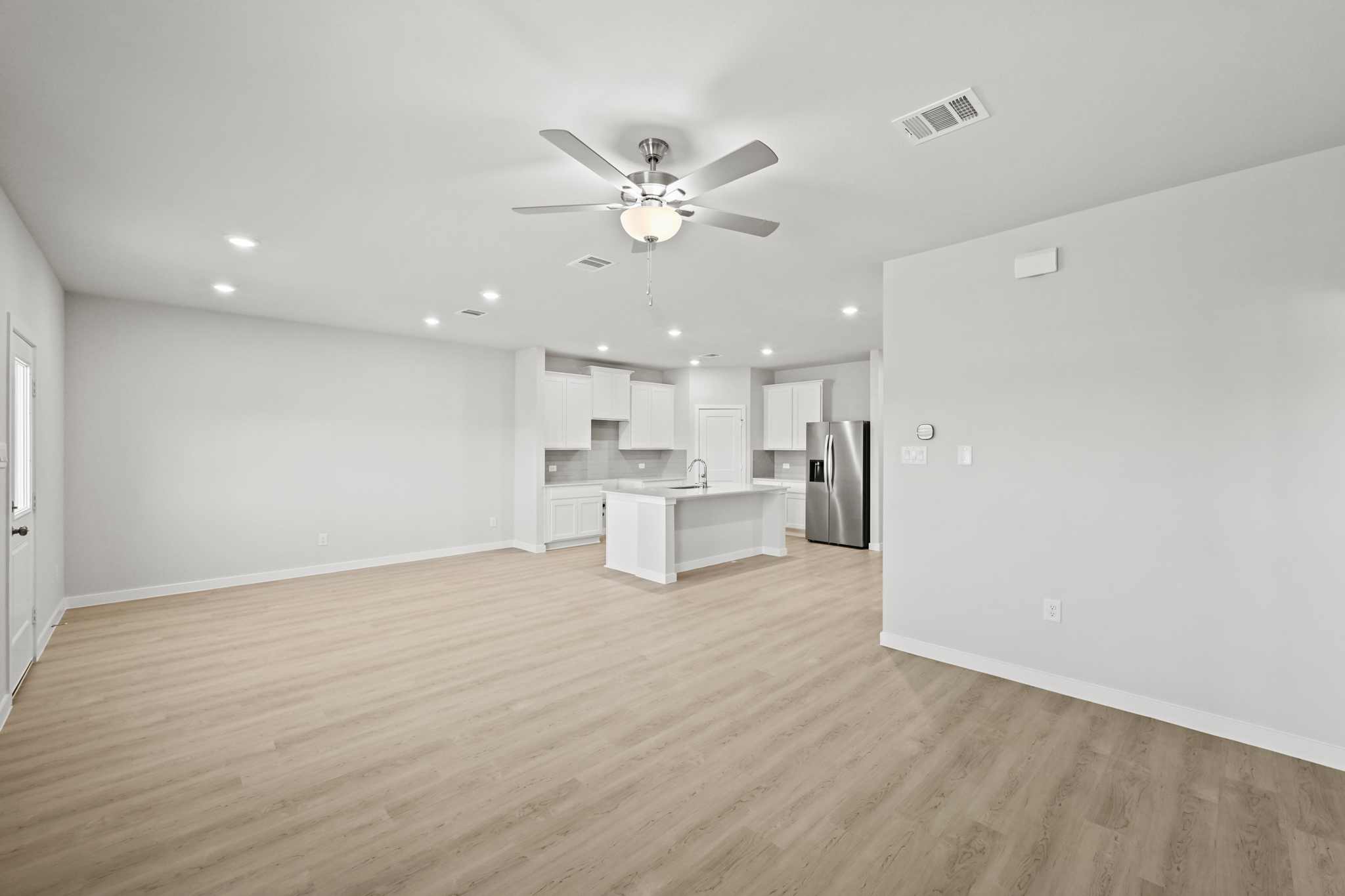 A large empty kitchen.