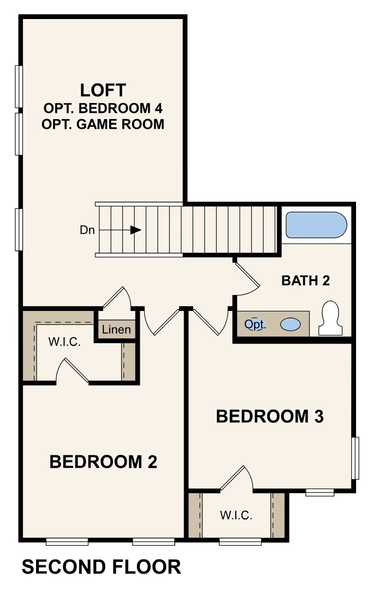 Rose Floor Plan Second Floor