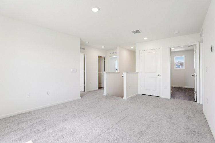 A room with white doors.