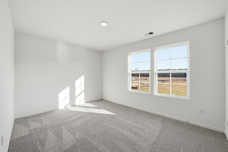 A room with windows.