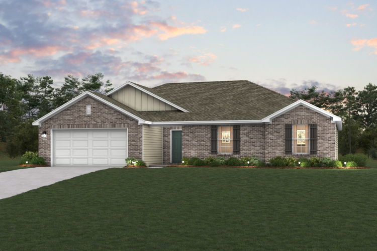 A house with a garage.